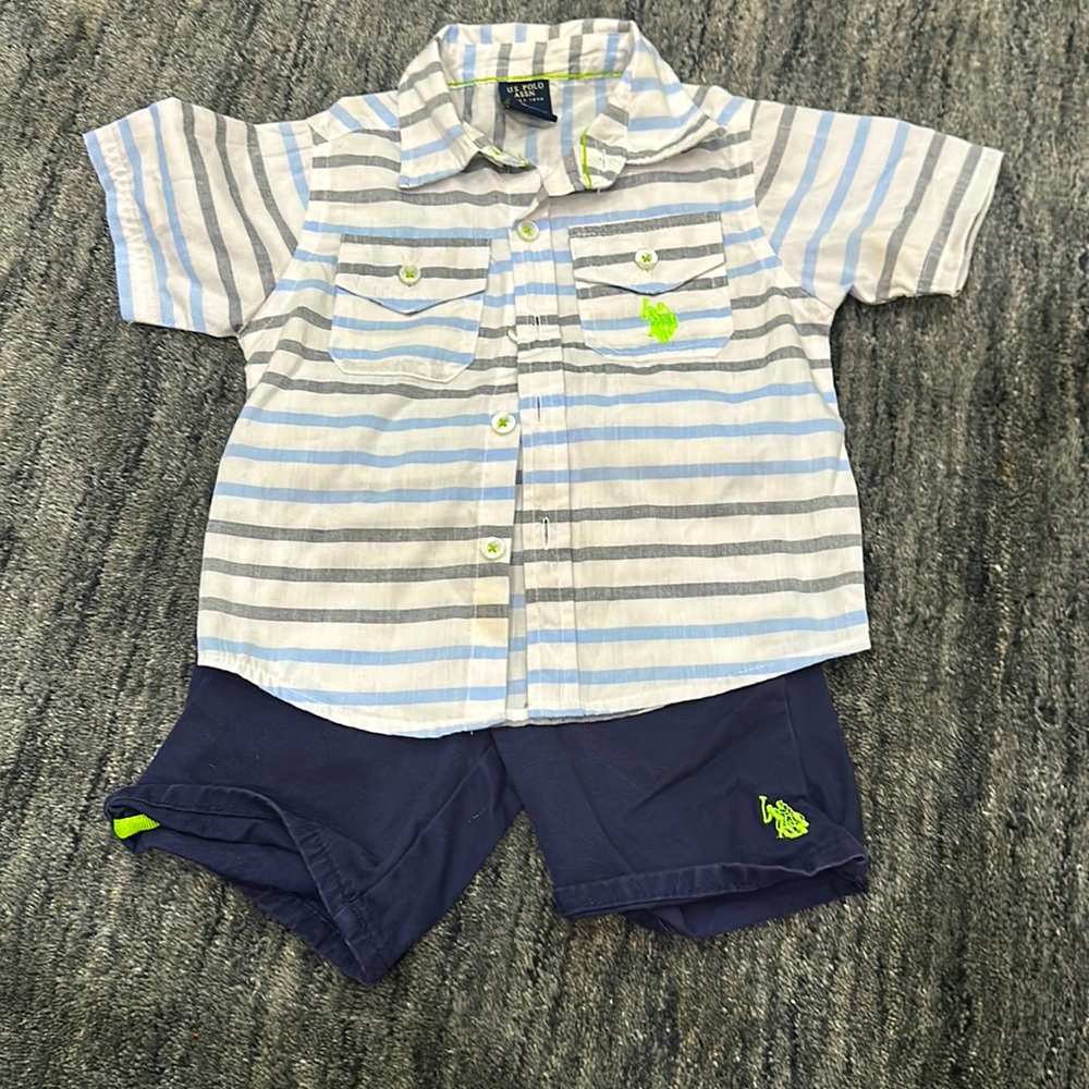 2pc Polo Shirt & Shorts Set